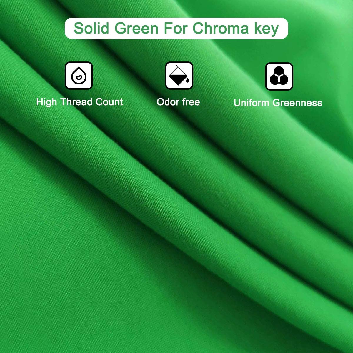 Heysliy 2 pcs Green Screen Backdrop with 6.5 X 6.5 FT 2 T Stands